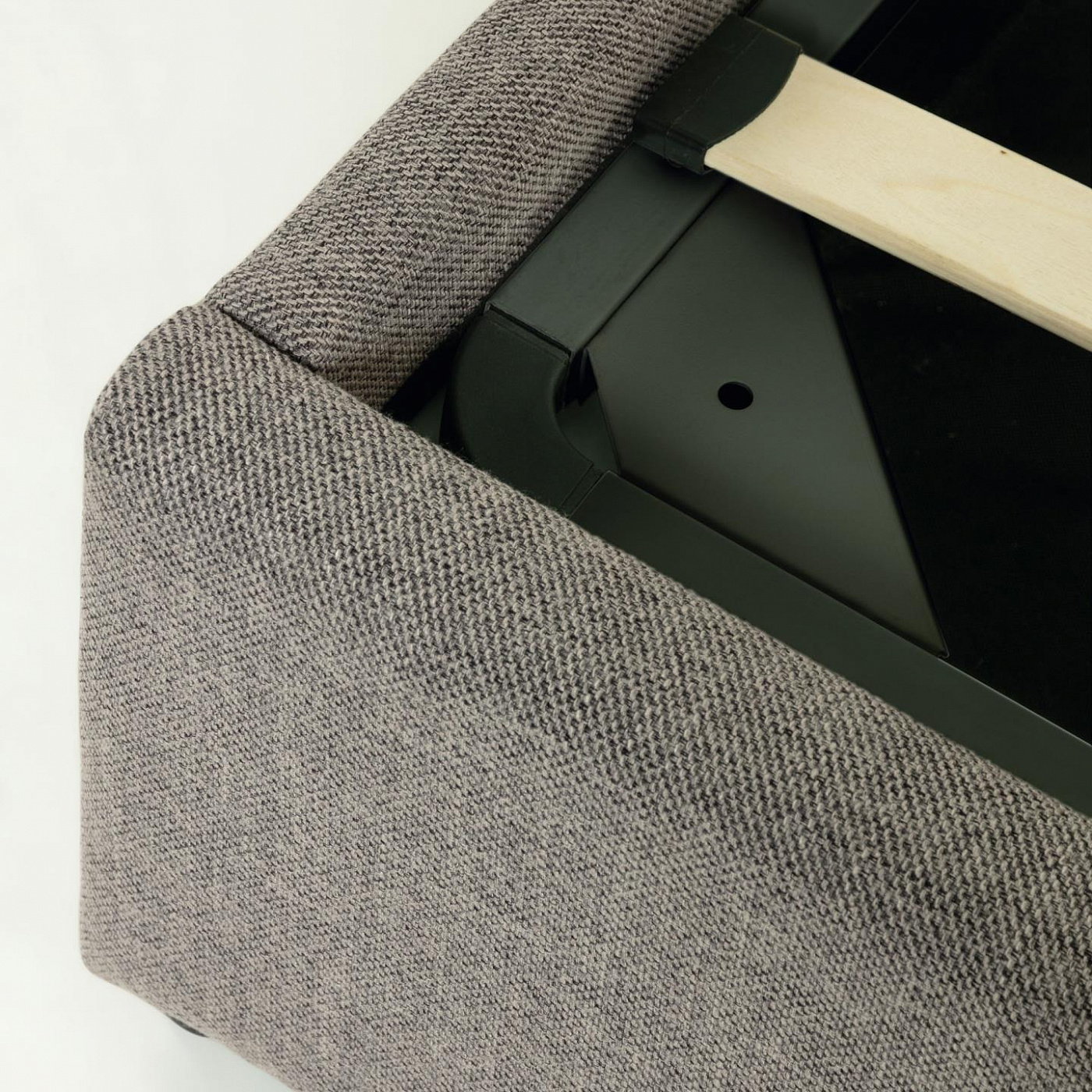 076060 Кровать c подъемным механизмом 160x200 серая La Forma Nahiri  - Вид №4