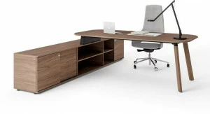 Sinetica Рабочий стол из дерева со встроенной полкой Stay