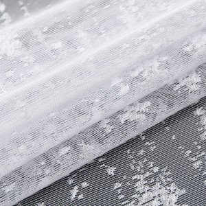 Тюль жаккардовый 'Снежок' белый 250 см 85486194