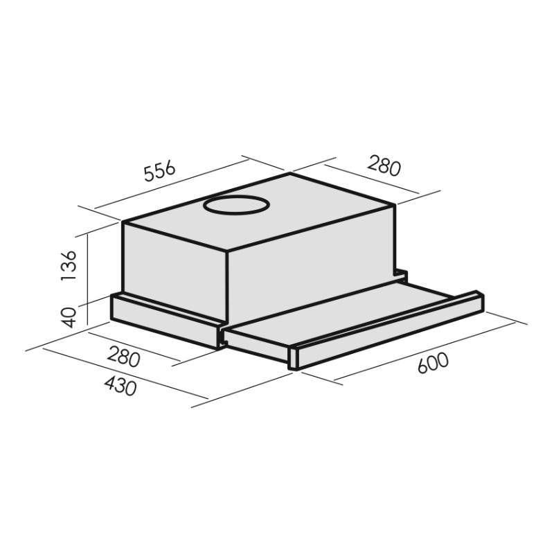 9921724 Вытяжка телескопическая MBS ARALIA 160 GLASS белый/белый STDN-0079215 - Вид №11