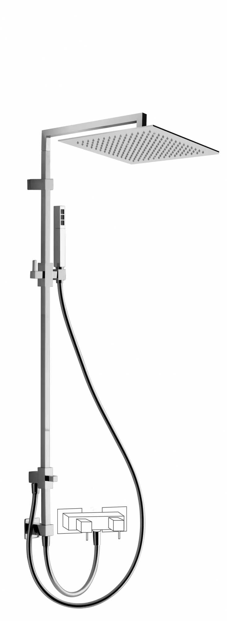 31454/ED-CR CARIMALI Экстремальная внешняя, инспектируемая душевая лейка MySlim 