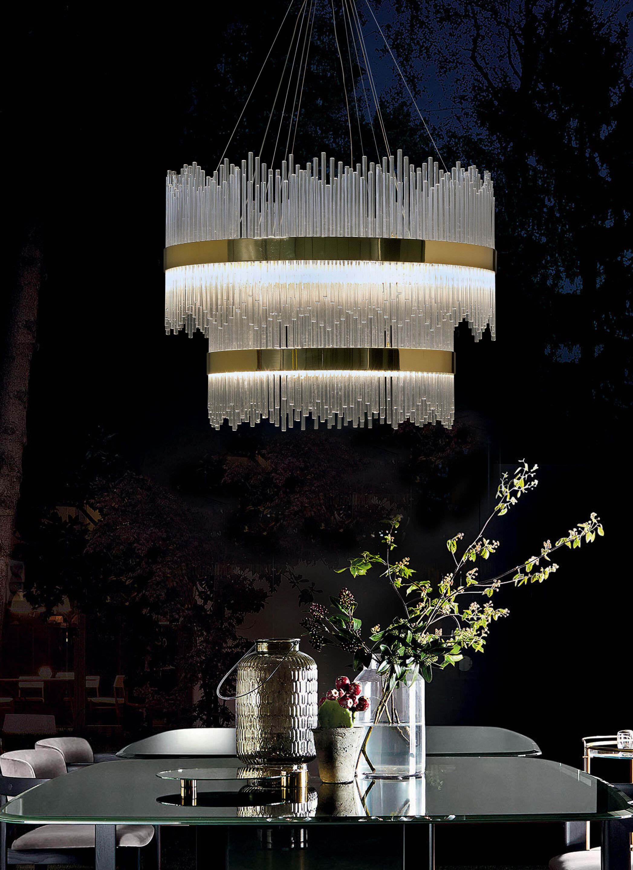 Подвесной светильник из нержавеющей стали и стекла K-Lighting Oriente ARCH-00110753 - Вид №1