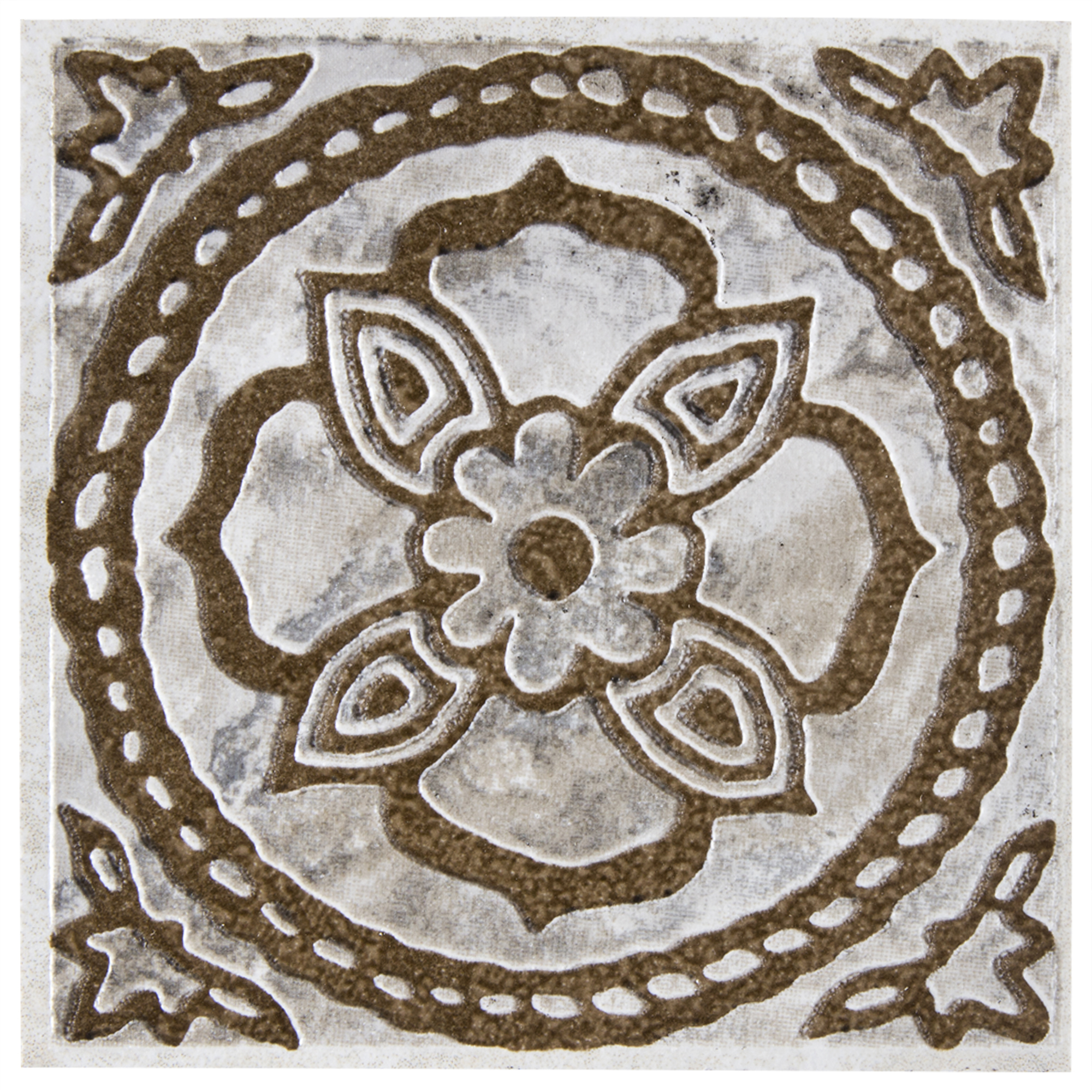 Декоративная вставка Kerama Marazzi Престон 7.7×7.7 см серый керамогранит 18361453 STLM-0010528