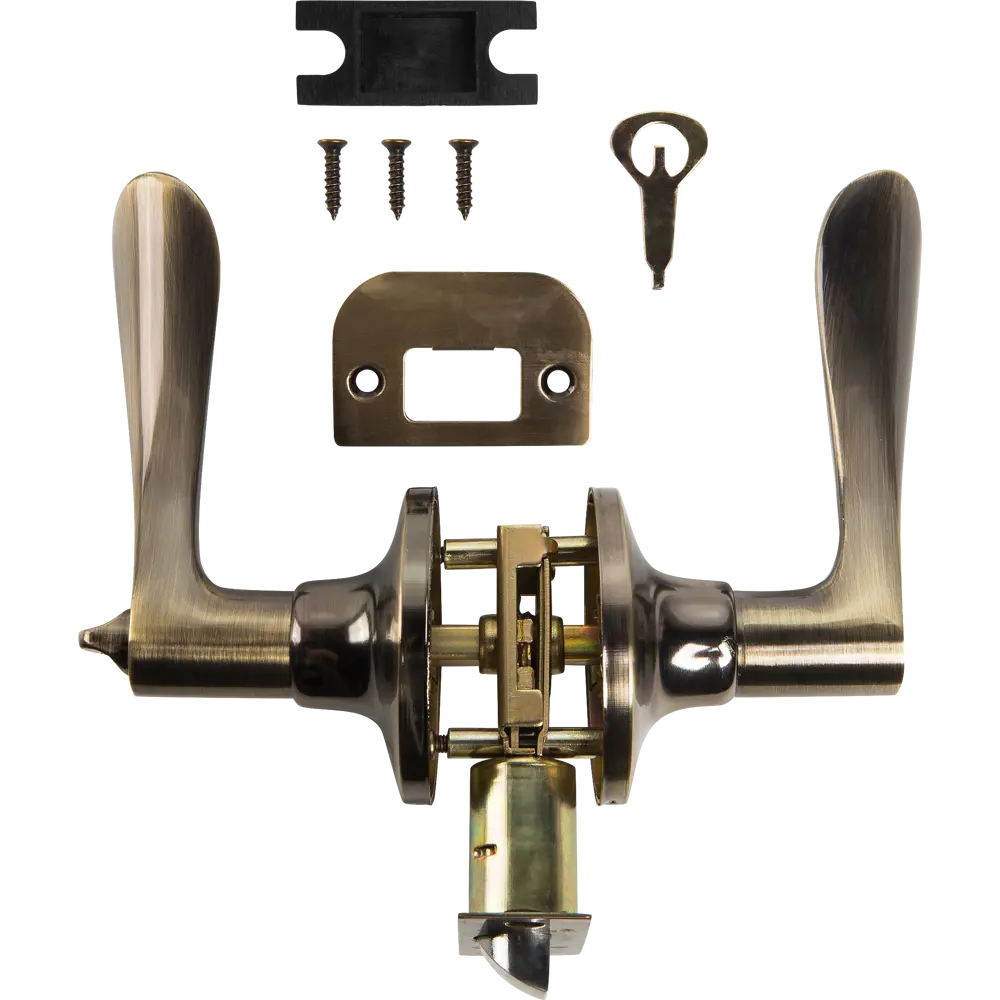 Ручка-защёлка Avers с фиксатором для межкомнатных дверей в бронзовом исполнении 82001740 STLM-0016928 - Вид №2