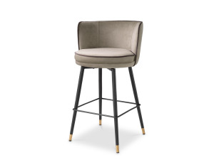 Высокий поворотный стул из ткани