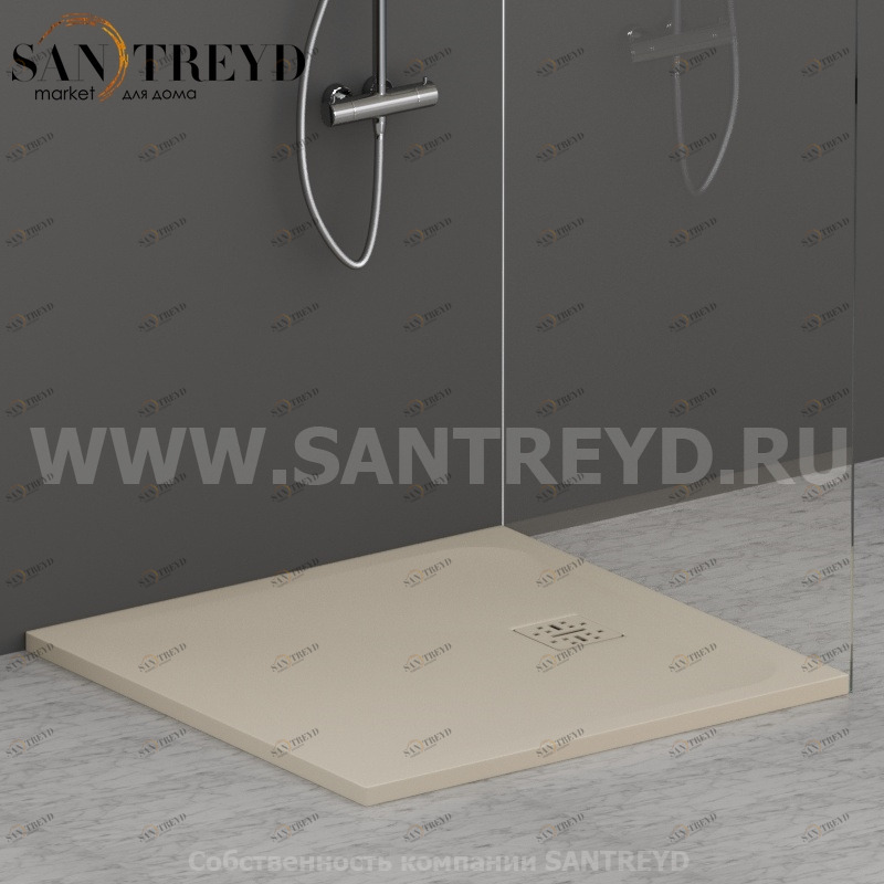 DP09090503 Душевой поддон 90x90 см цвет Жемчужина Globo DOCCIAPIETRA Италия Ceramica Globo