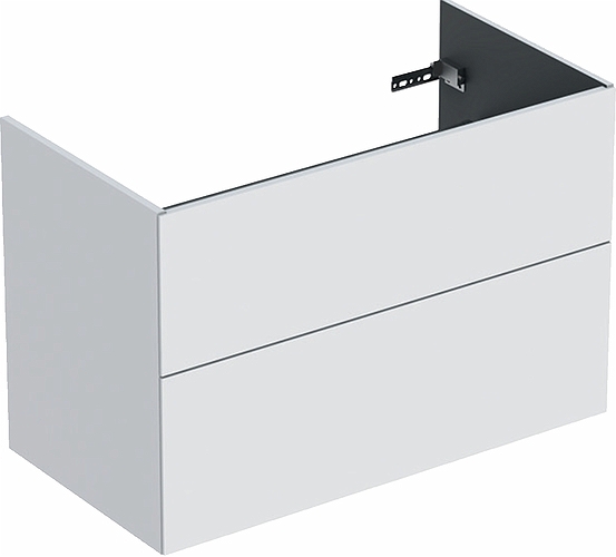 9751372111 IDO Elegant напольная тумба под умывальник, с двумя ящиками, Ш = 900 мм, Ш1 = 910 мм, матовый черный - Вид №8