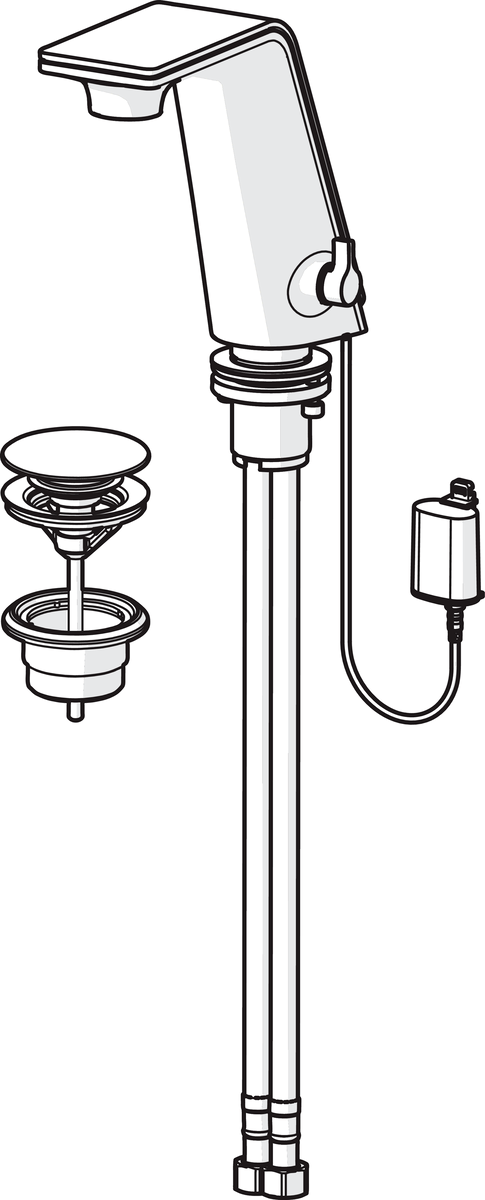 Oras 8710F Смеситель для умывальника, 6 V 8710F ALESSI Sense Хром/Белый  - Вид №5