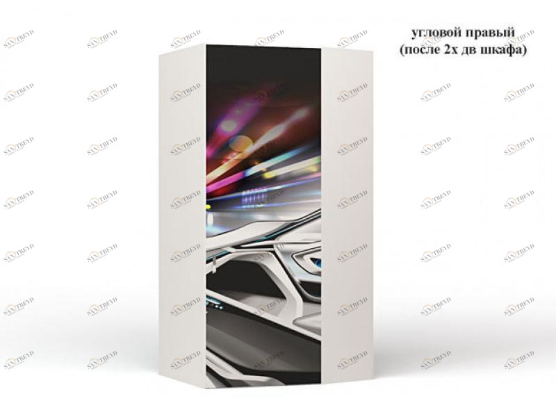 Шкаф угловой ABC-KING Police City (правый ) 4631148151123