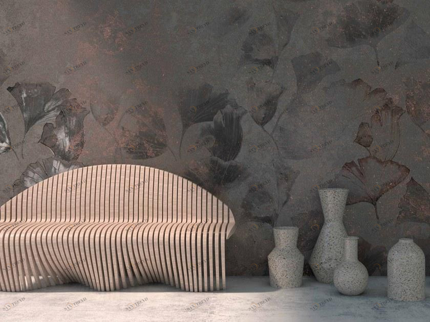 YO2 Металлические флизелиновые обои с цветочными мотивами Botanic drops sun-id-1430866