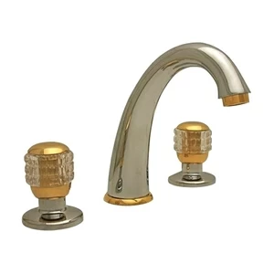 Смеситель для раковины на 3 отверстия с автоматическим сливом 24.075CG MAIER ELITE CRISTAL