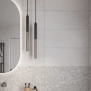 Gracia Ceramica Bravo 01 — серая плитка с эффектом бетона 25x60 см 89416693