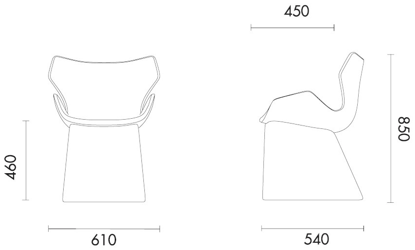 Grado Design Стул из ткани с подлокотниками Wings Win-ch-01 - Вид №3