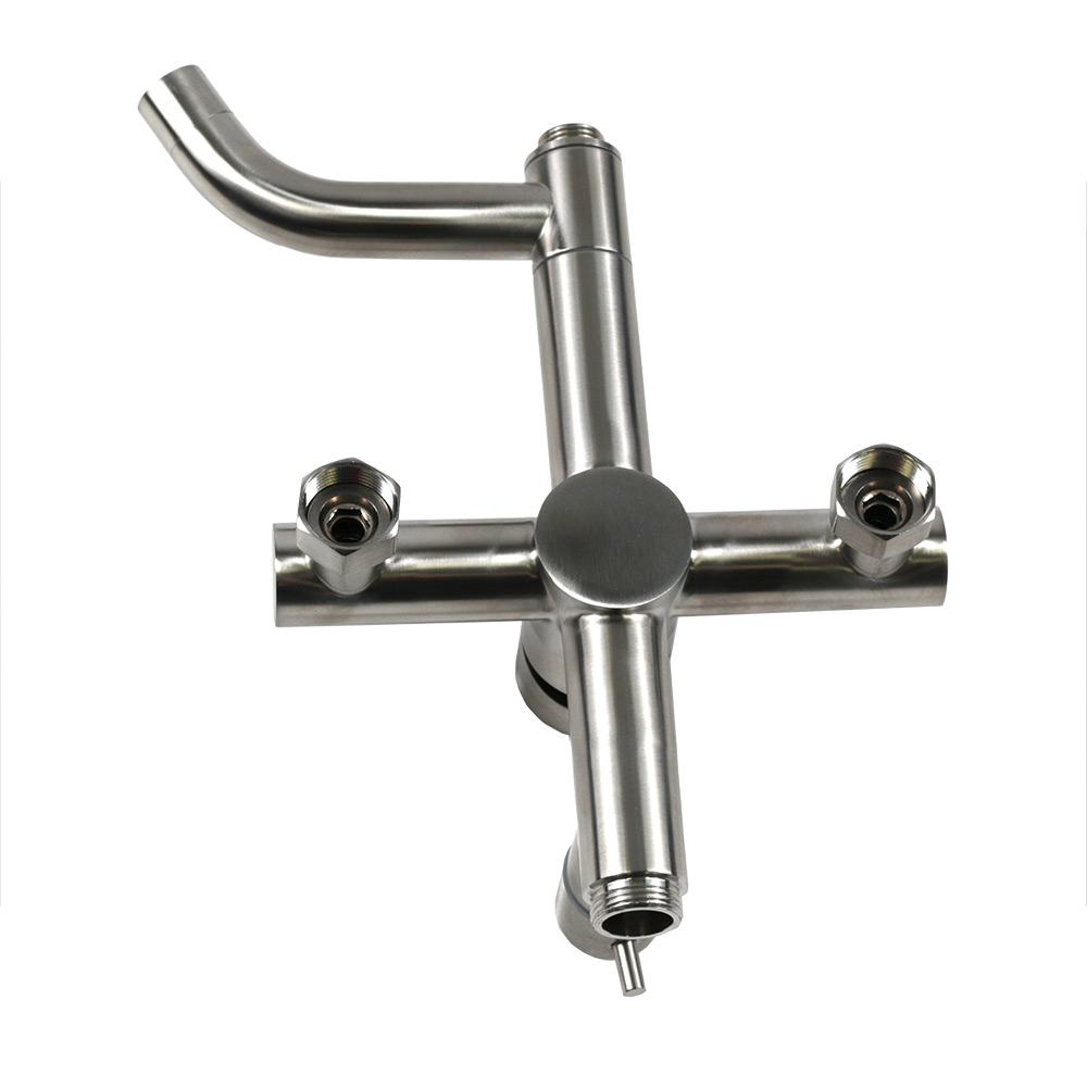 Душевая система MELANA-610107 Tondo нерж.сталь, с тропическим душем, лейкой и смесителем 610107 - Вид №6