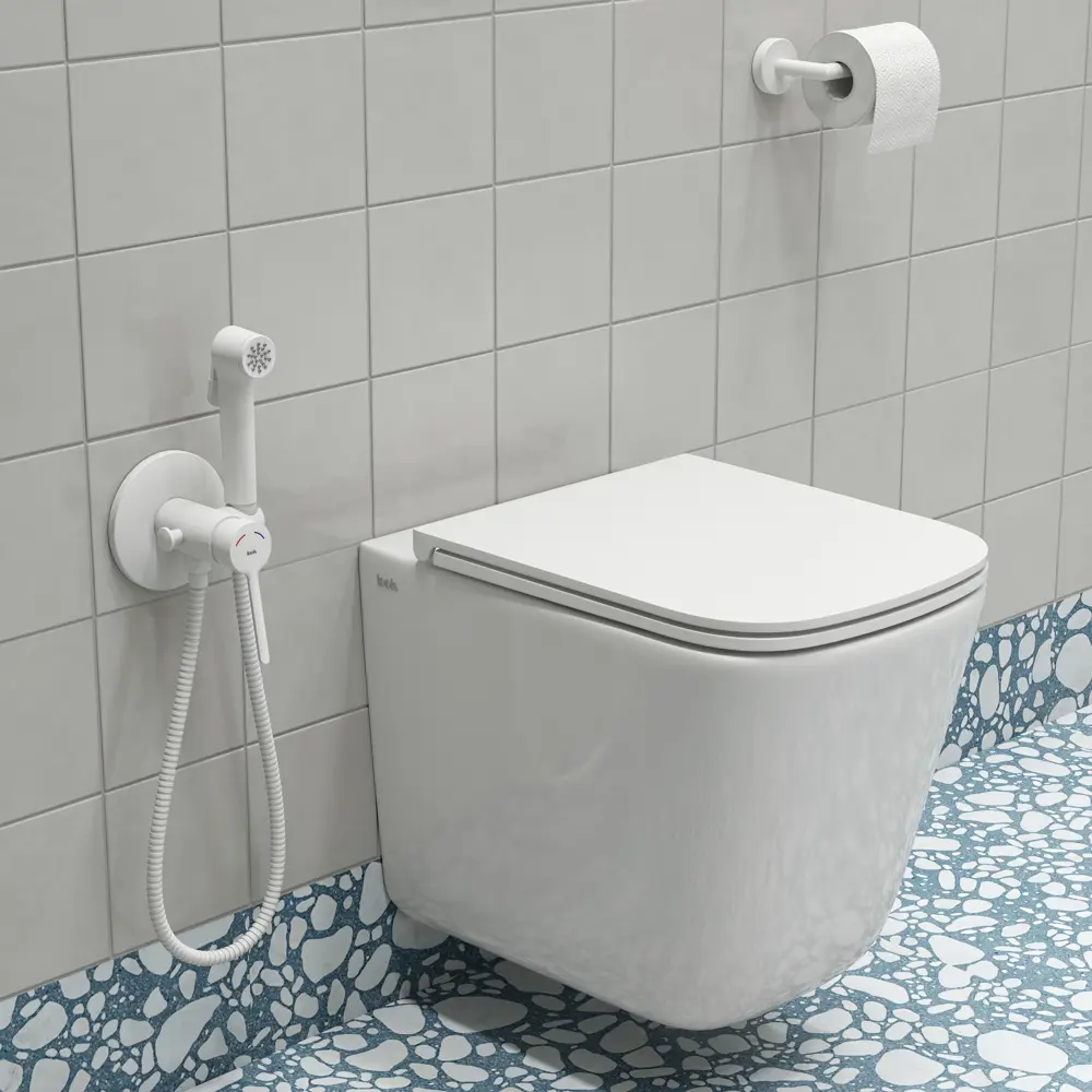 Гигиенический душ Iddis Odda ODDWTR0i08, набор со смесителем, цвет белый матовый STLM-2077864 - Вид №1