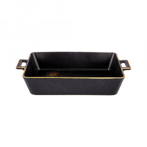 42-377 Посуда фарфоровая БЛЮДО ДЛЯ ЗАПЕКАНИЯ BRONCO "MIDNIGHT GOLD" Lefard