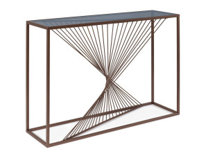 Прямоугольная консоль из стали и стекла