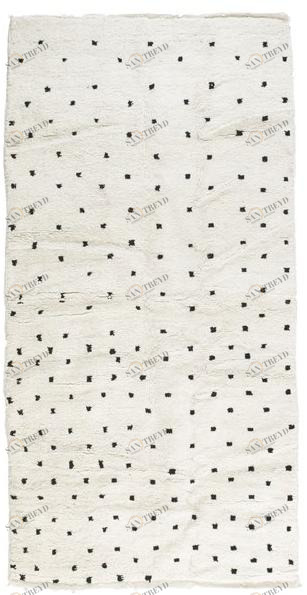 AFOLKI Прямоугольный шерстяной коврик с длинным ворсом и узором Beni ourain Taa1197be