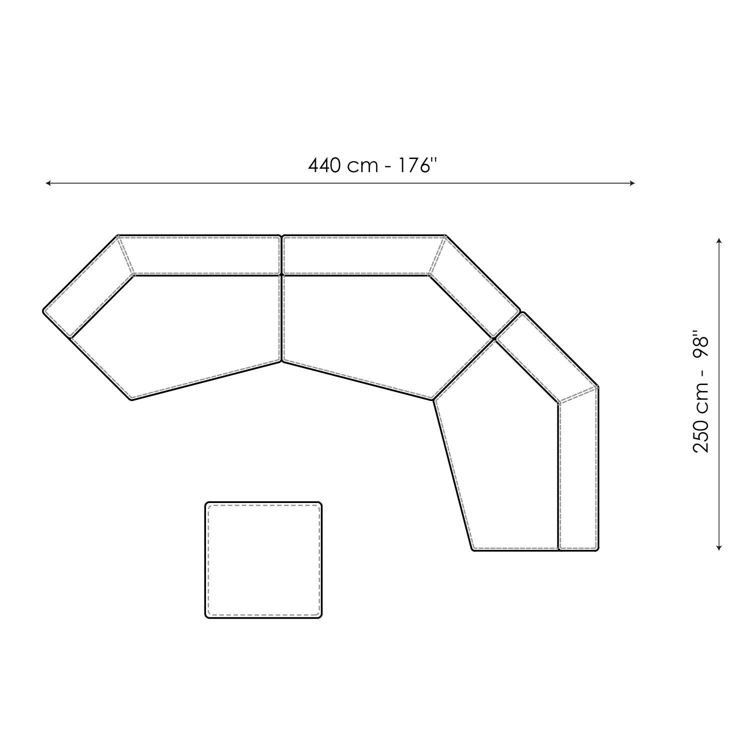 Модульный тканевый диван BONALDO арахис ARCH-00098902 - Вид №20