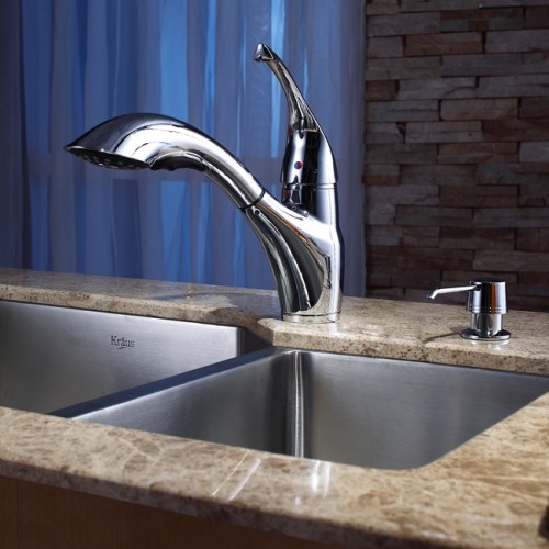 KHU123-32-KPF2210ORB-KSD30ORB Накладная раковина на столешницу  прямоугольная Krausru  - Вид №4