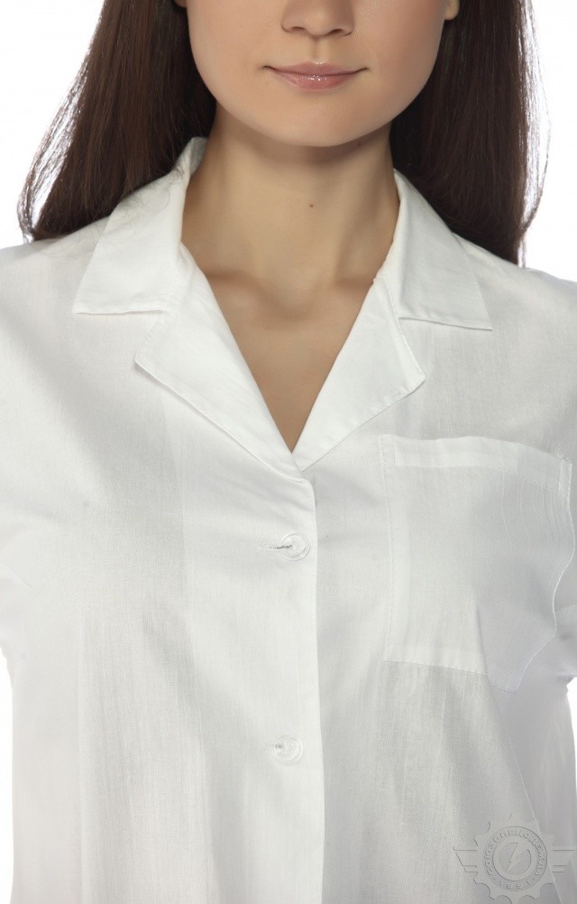 61686 Халат женский белый  Медицинская одежда  размер 40-42/158-164 Спецодежда  - Вид №4