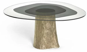 Ginger & Jagger Круглый обеденный стол из дерева и стекла Earth to earth