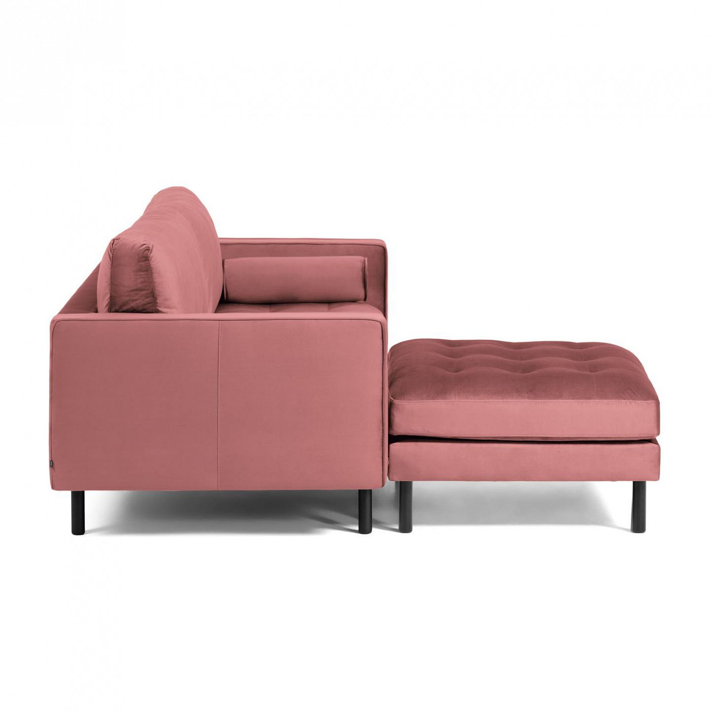 088085 BOGART Диван 2-местный розовый бархат с пуфом 182 cm La Forma Debra - Вид №8