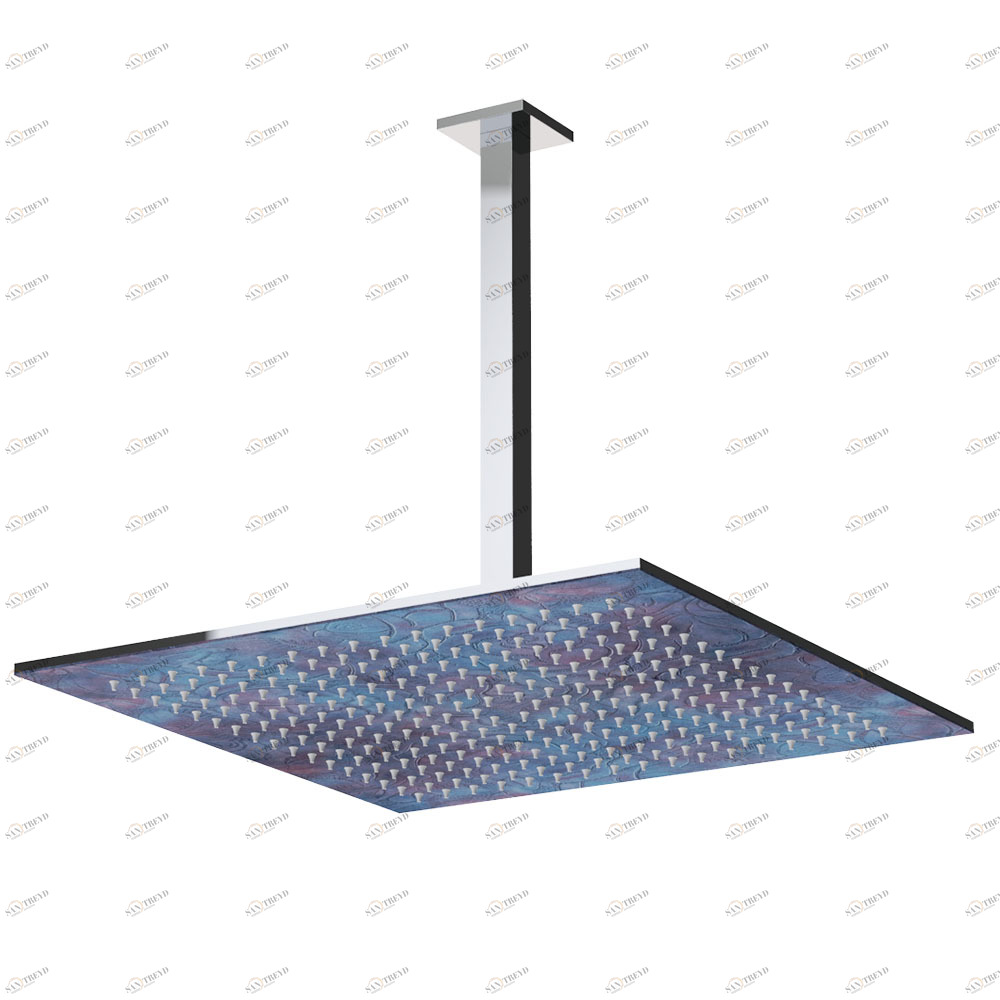 Graffio Квадратная лейка для душа 400 × 400 мм с круглым потолочным кронштейном 300 мм. AR854 