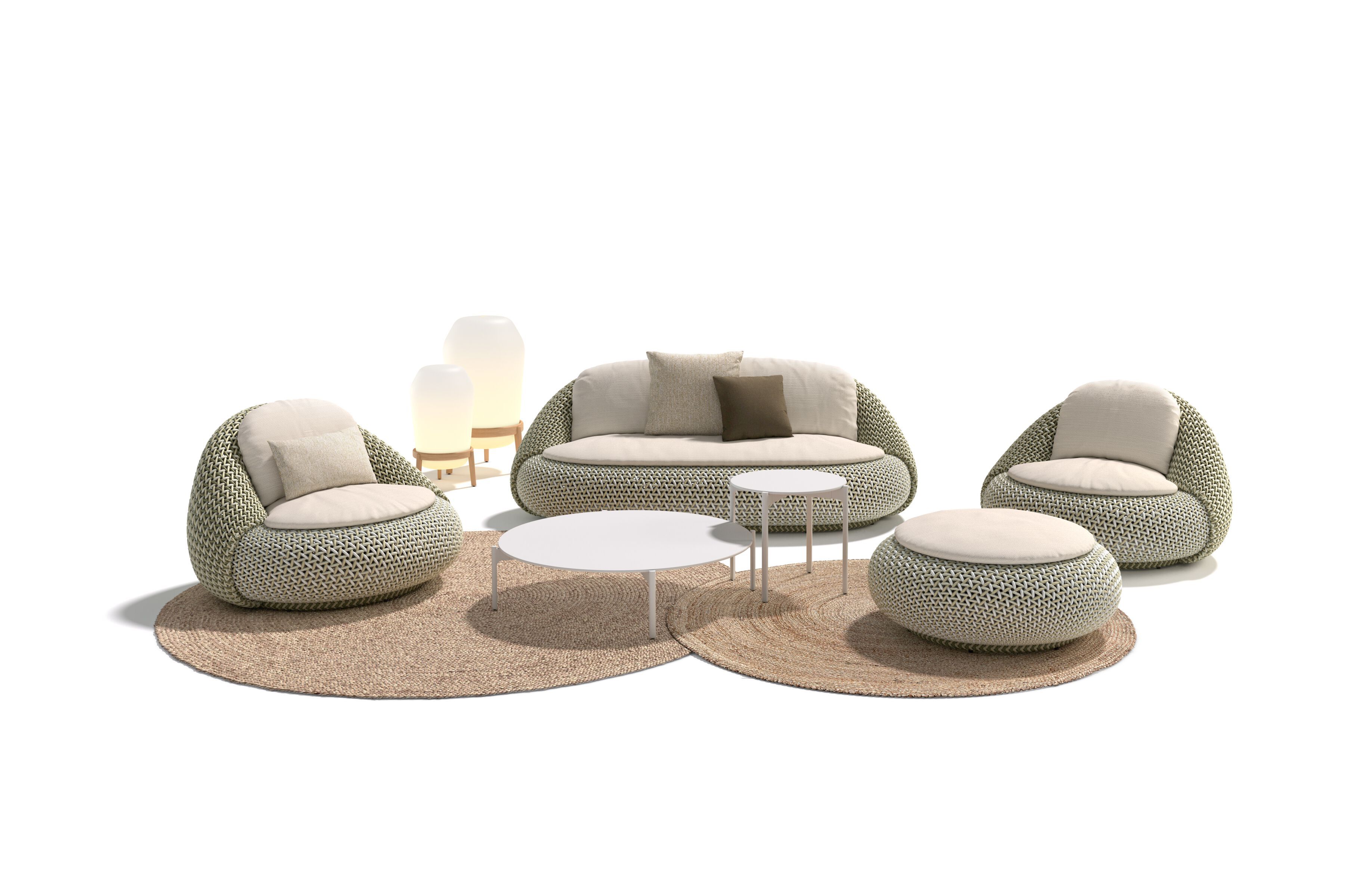 Круглый алюминиевый и стеклянный садовый столик DEDON IZON ARCH-00060167 - Вид №6