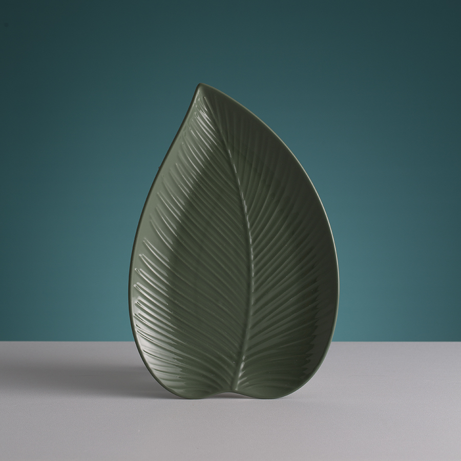 2002.225 Блюдо сервировочное in the forest leaf, 20,5х31,5 см, серо-зеленое Mason Cash  - Вид №1