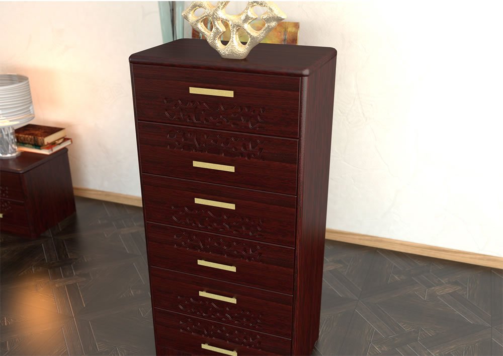 Комод узкий коричневый "Веро 1" DREAMLINE ДИЗАЙНЕРСКИЕ, КОМОДЫ "ВЕРО" 163449 Коричневый;орех  - Вид №1