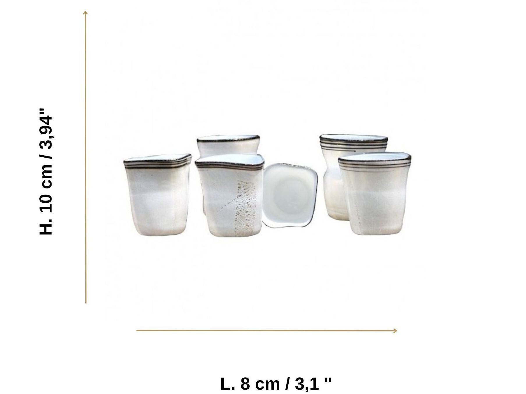 Набор из шести стаканов из муранского стекла ручной работы YourMurano готы ARCH-00084579 - Вид №5