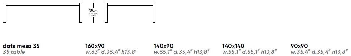 Bivaq Прямоугольный журнальный столик из алюминия Dats sun-id-1357753 - Вид №3