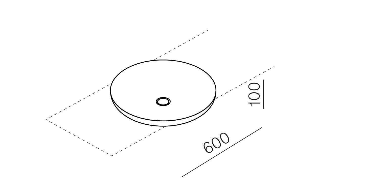 Круглый умывальник из натурального камня Agape SESSANTA ARCH-00147634 - Вид №5