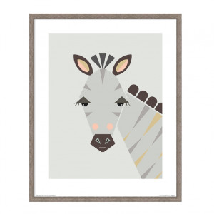 2000983162250 Постер Zebra COSMO RED