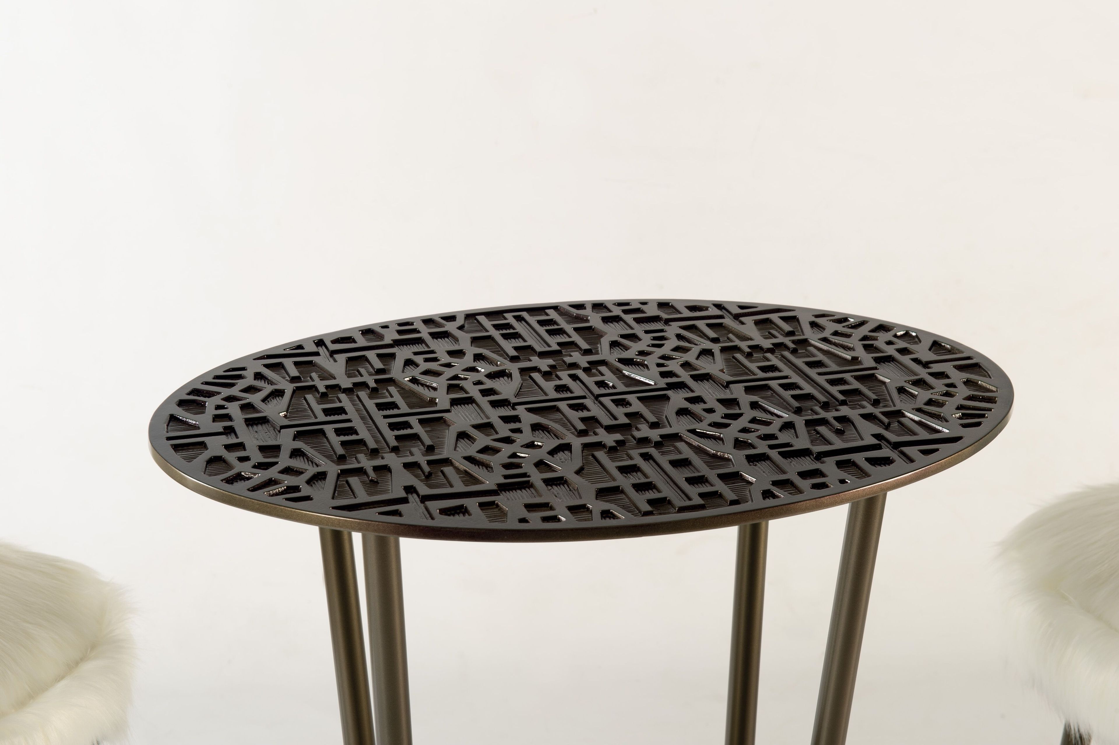 Высокий стол из стали и алюминия Galbiati Exclusive Interiors ARCH-00068670 - Вид №3