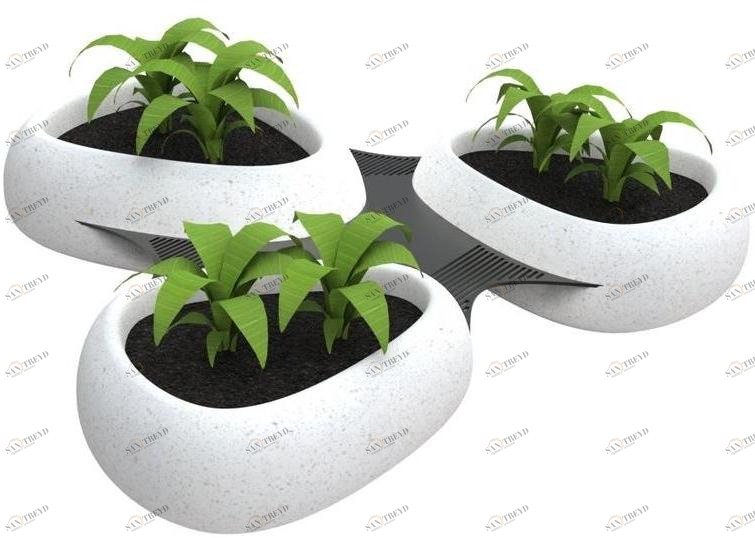 Manufatti Viscio Реконструированная каменная скамья со встроенной сеялкой sun-id-1495022