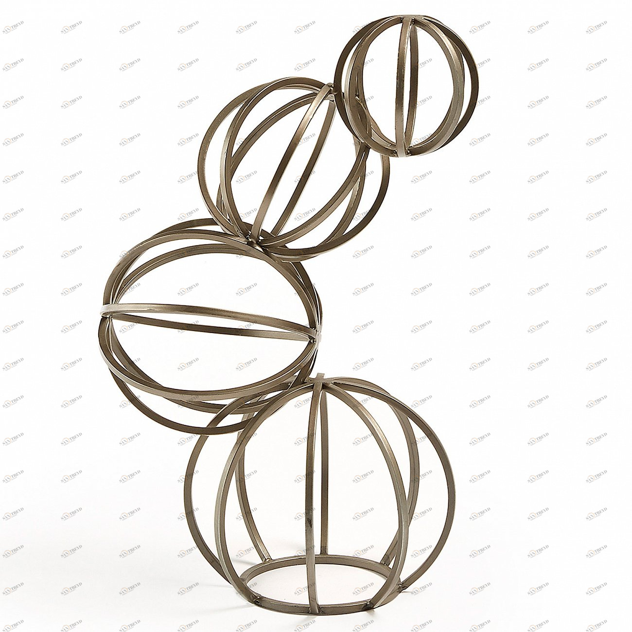 Статуэтка декоративная металлическая 37х20 см серебряная Sacks от La Forma LA FORMA ШАР 343347 Серебро 