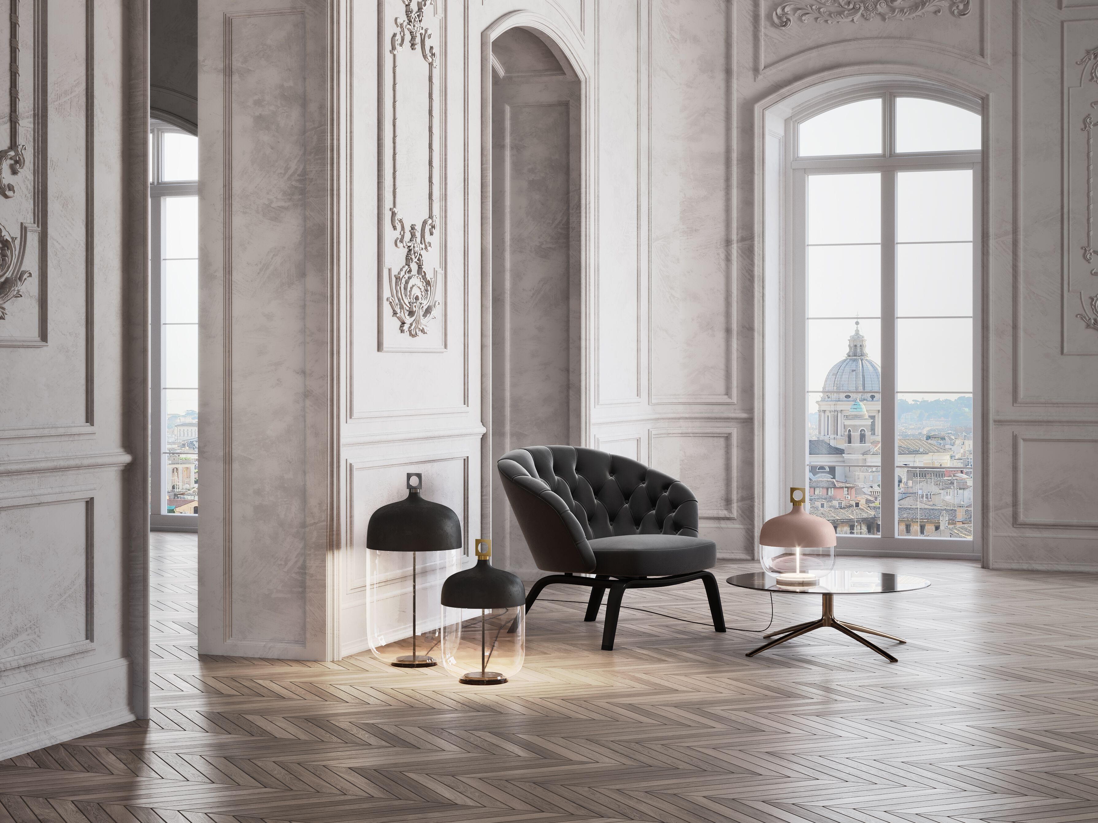 Стеклянная светодиодная настольная лампа Hind Rabii T-Cotta ARCH-00125067 - Вид №6