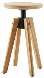 solpuri Поворотный табурет из тика Spindle