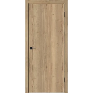 Дверь межкомнатная глухая Палладиум ZR 70x200 см ПВХ цвет дуб галифакс натуральный с замком и петлями
