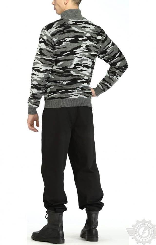 63361 Джемпер камуфляж на молнии серый  Одежда для охранных структур  размер 56-58 Спецодежда  - Вид №5