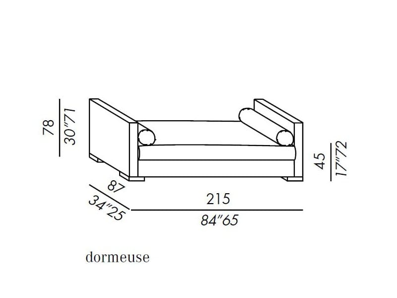 Мягкая ткань Dormeuse Meridiani Belmon ARCH-00042894 - Вид №2