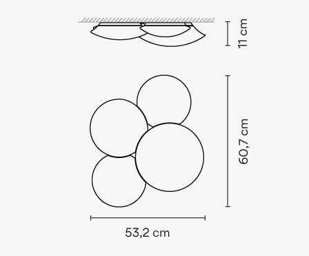 Настенный светильник / стеклянный потолочный светильник Vibia ARCH-00150919 - Вид №12