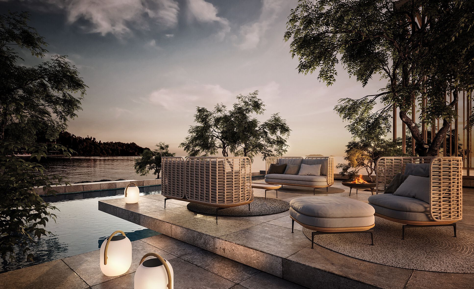 Ткань мягкая Садовая спальная кровать Gloster ARCH-00144077 - Вид №3