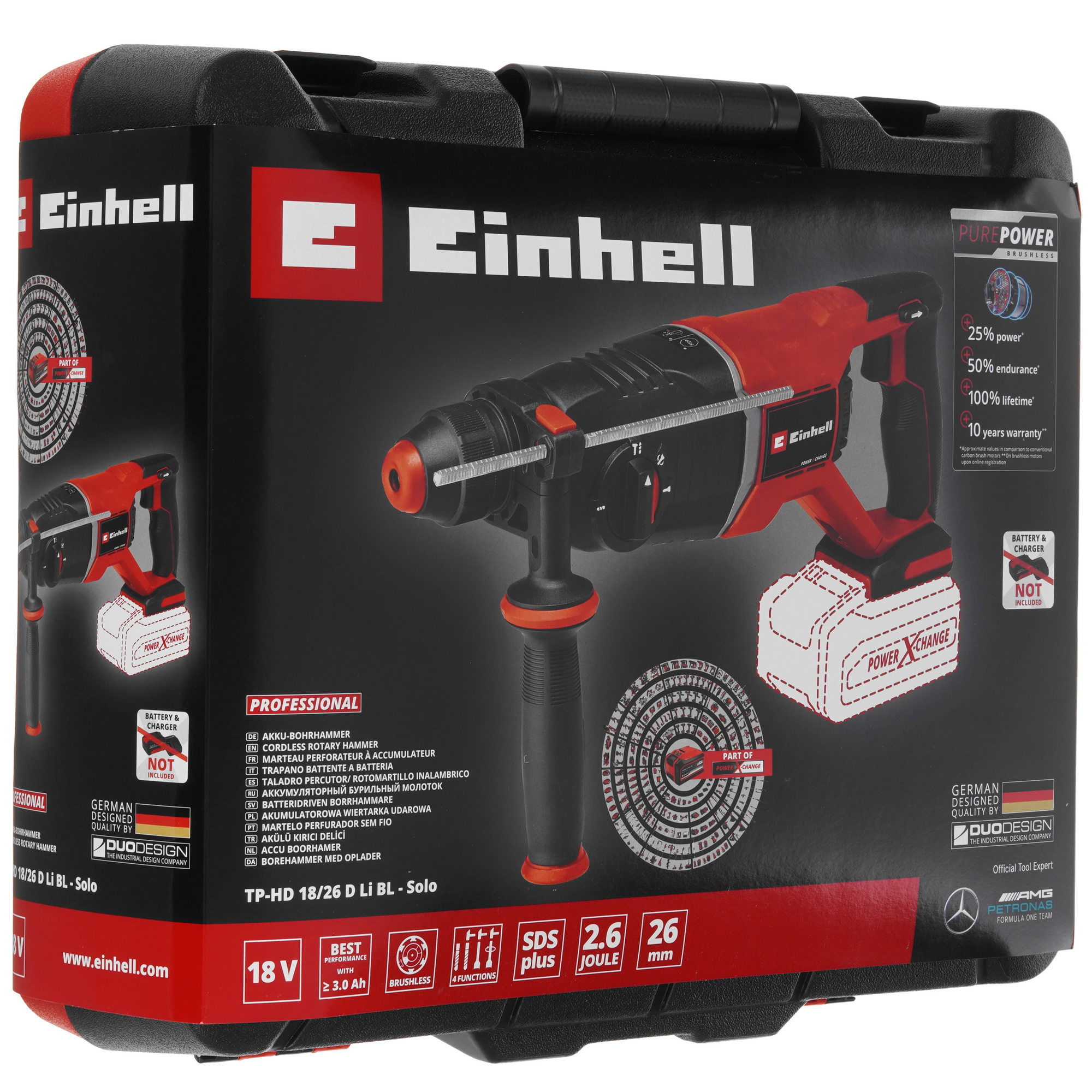 Перфоратор Einhell PXC TP-HD 18/26 D Li BL Power X Change 18V , Без ЗУ, Без АКБ 9148568 STDN-0061532 - Вид №6
