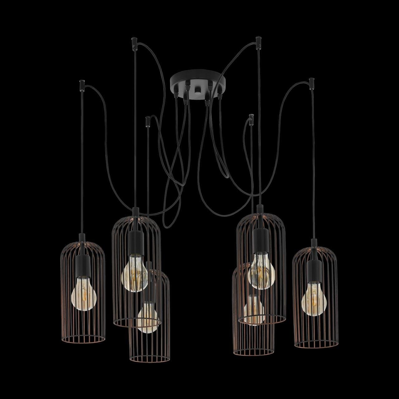 Подвесная люстра Eglo Roccamena 49643 EGLO ДИЗАЙНЕРСКИЕ, ROCCAMENA 220314 Черный  - Вид №1