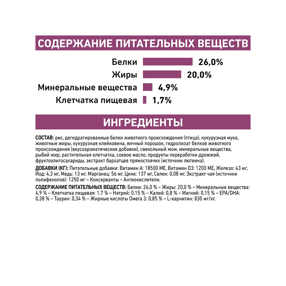 Т0023218 Корм для собак Vet Diet Cardiac EC26 при сердечной недостаточности сух. 2кг ROYAL CANIN  - Вид №6