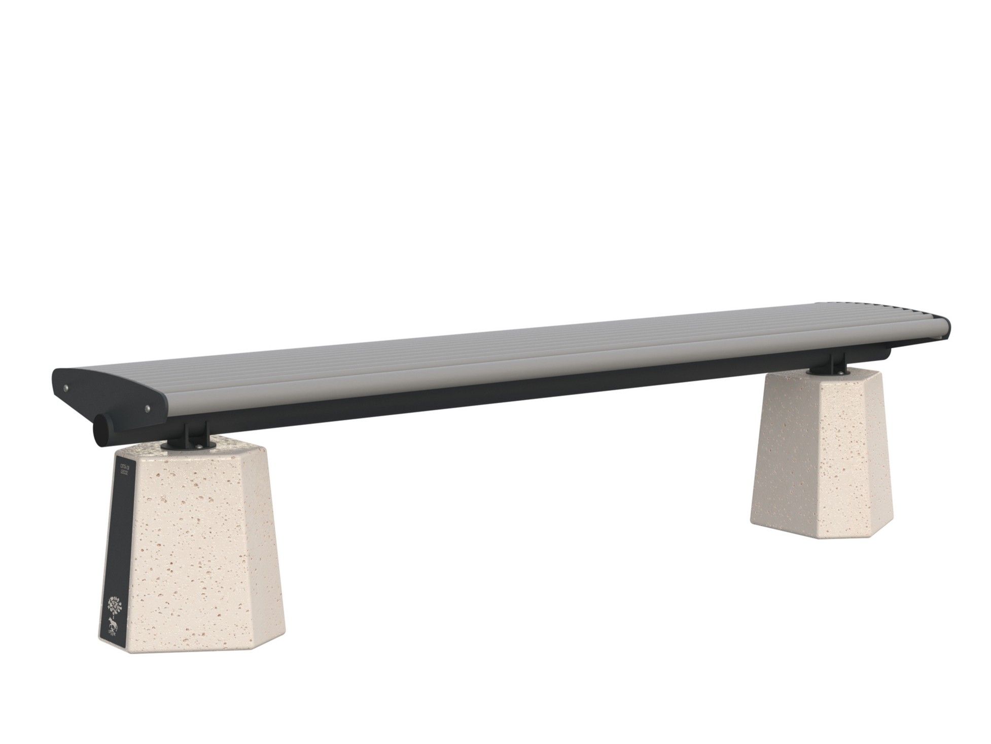 Скамья из оцинкованного листового металла без спинки Lazzari Замок ARCH-00126520