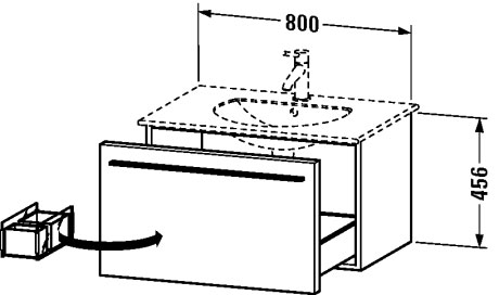 XL606201414 Тумбочка подвесная X-Large #XL6062 800 x 522 мм Терра, декор Duravit - Вид №1